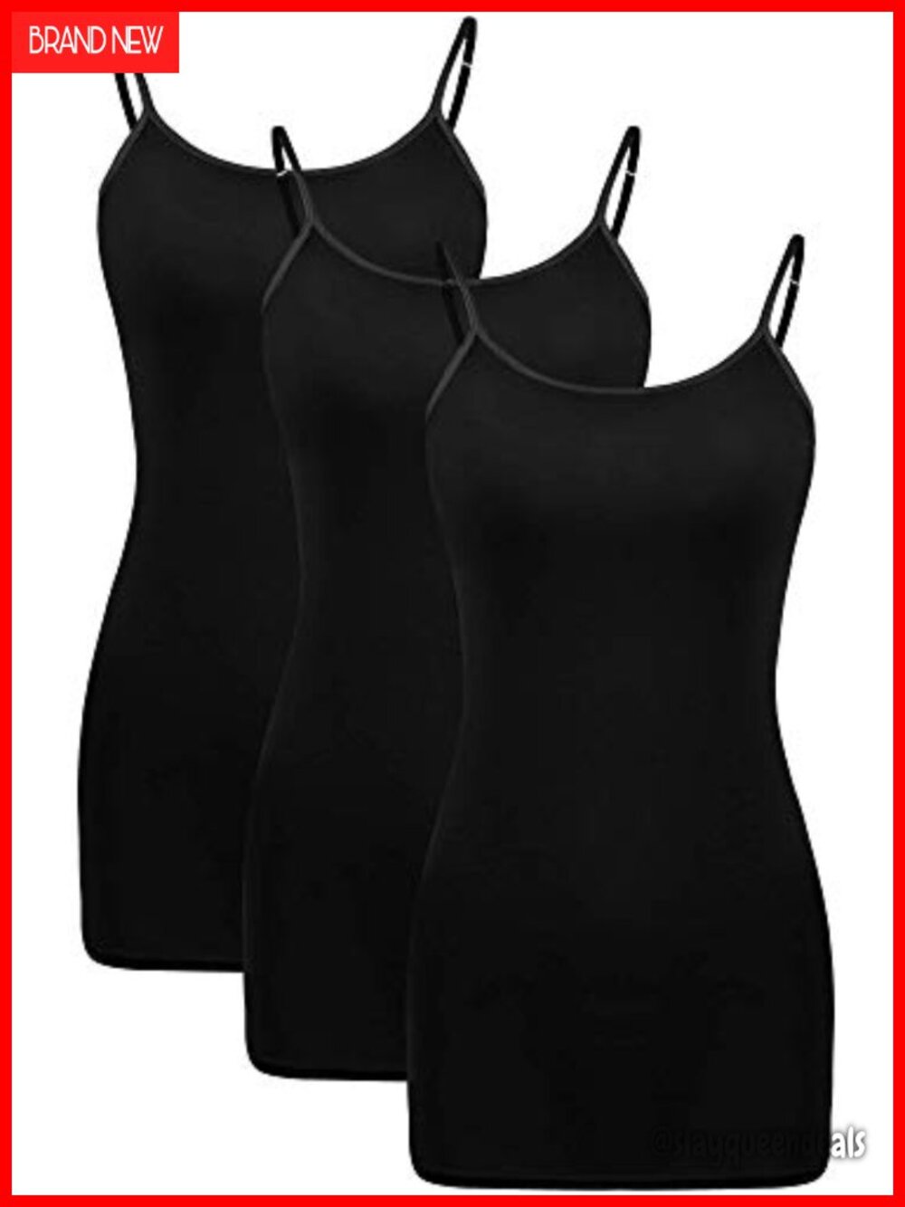 Modal Long Tank Top Camisole Adjustable Spaghetti Strap Layering Women